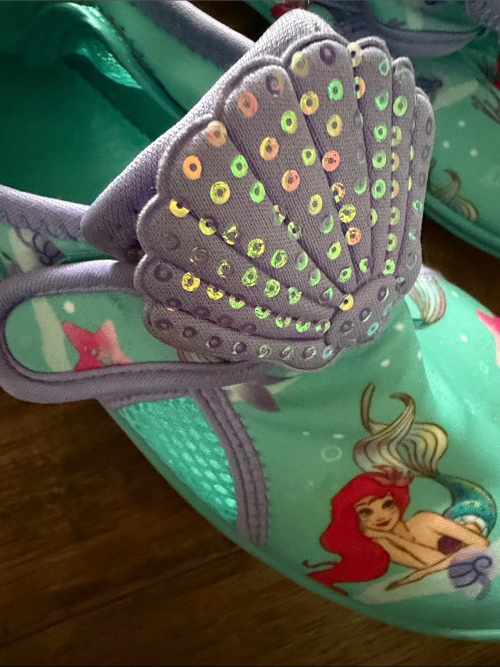 Disney Little Mermaid Aqua and Purple Water Shoes